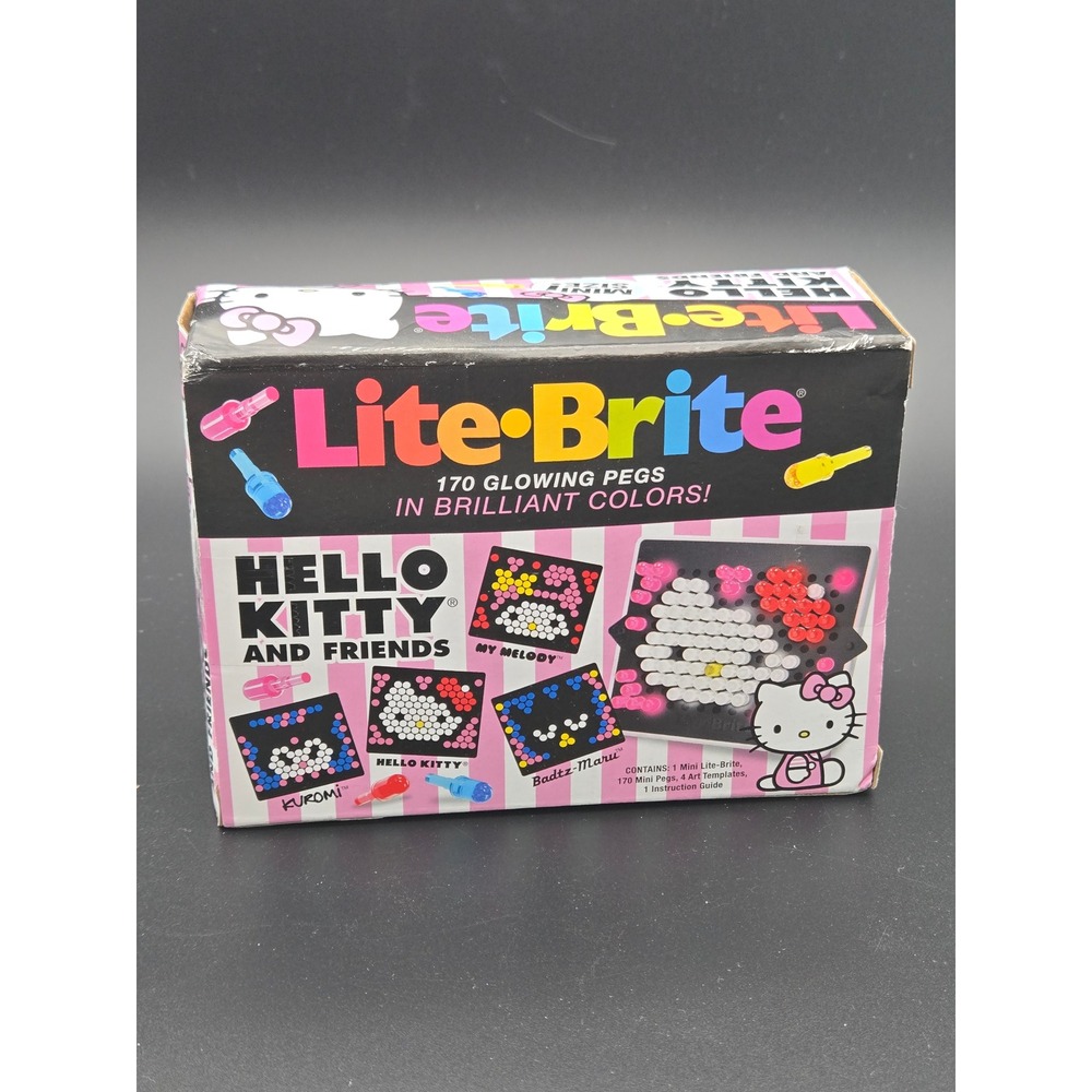 Lite-Brite Mini Hello Kitty and Friends 176 Piece Art Kit with 170 Glowing Pegs